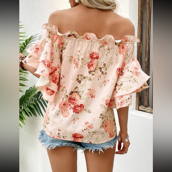 Rose Stones Shoulder Flounce Top main image 1
